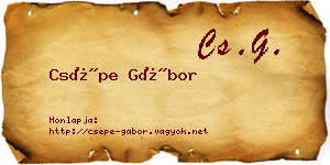 Csépe Gábor névjegykártya