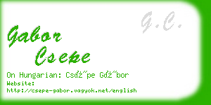 gabor csepe business card